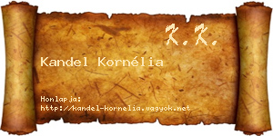 Kandel Kornélia névjegykártya